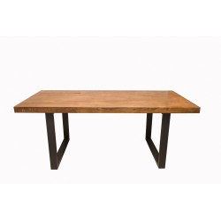 Oak ECO table with straight edge