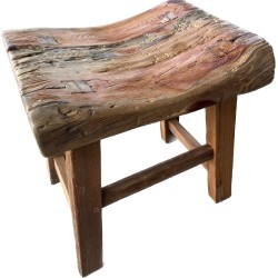 Stool made of old wood